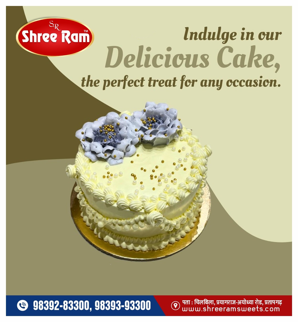 Indulge in Delicious Cakes at Shree Ram Sweets!